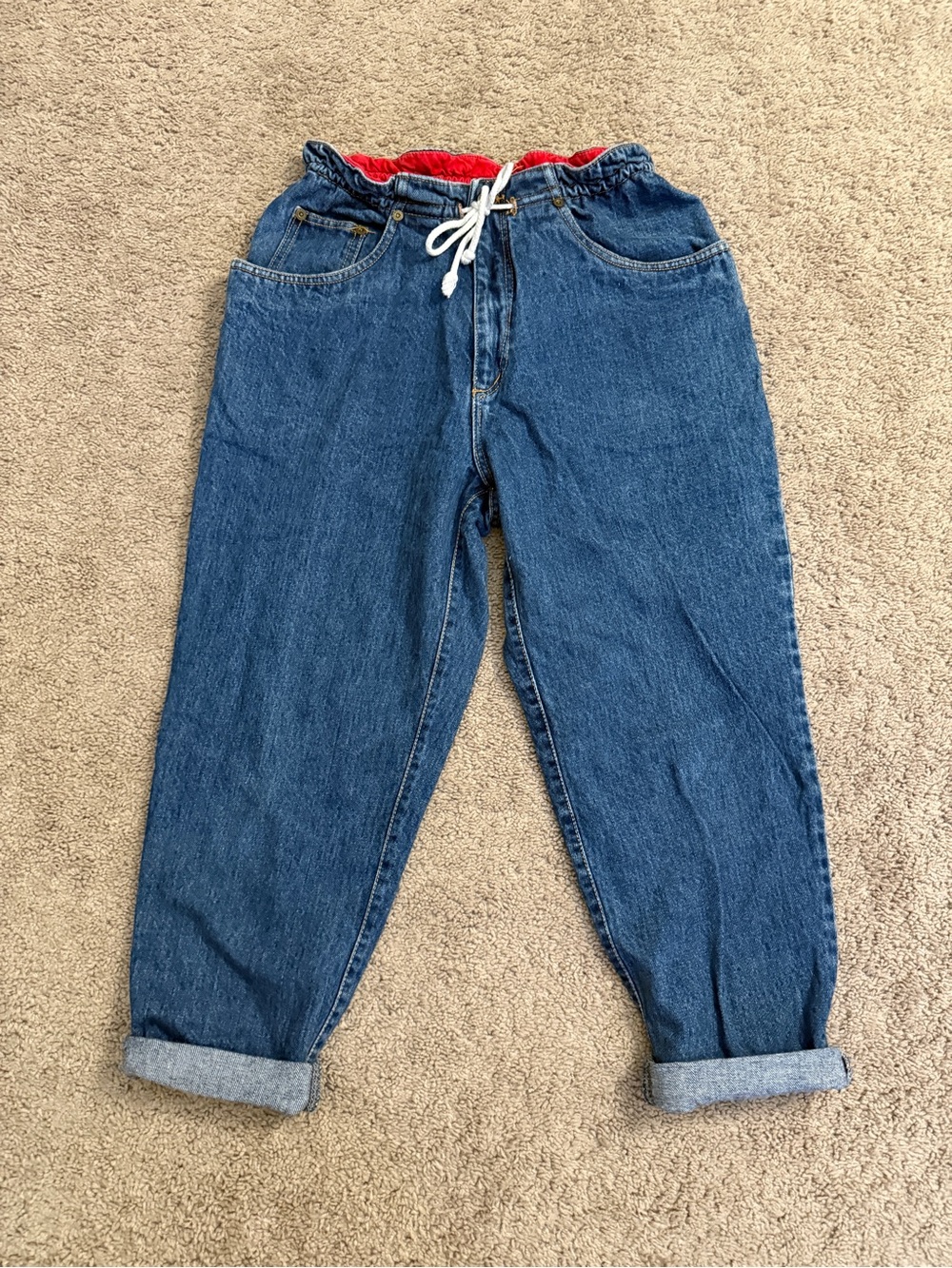 Lemon Clothing Company High-Waist Ankle Jeans Women size 27 Blue Rolled Denim